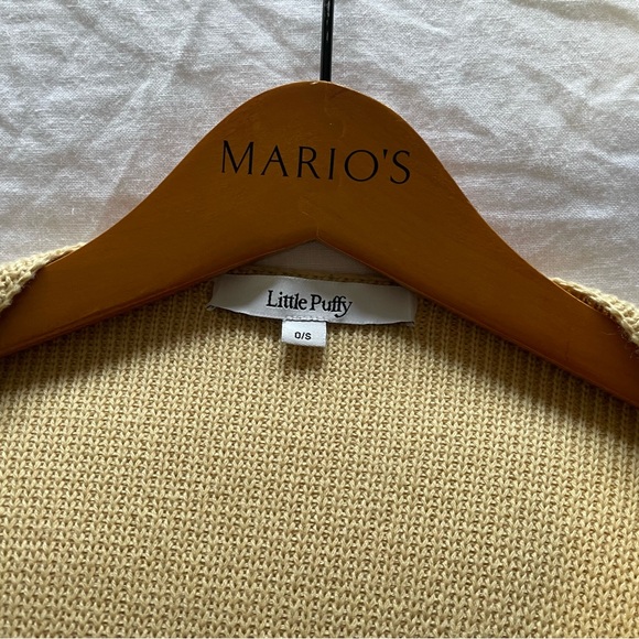 Little Puffy Robe Cardigan in Sand Color. - Picture 3 of 7